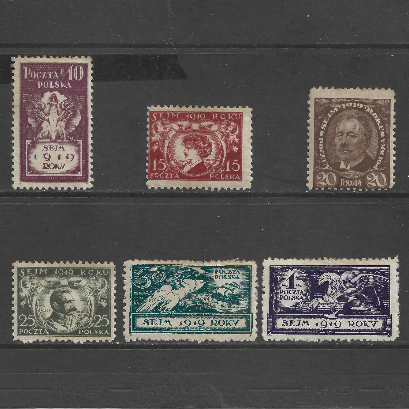 Poland Polska 1919 Introduction of the Polish Parliament Stamp Set - Cancelled