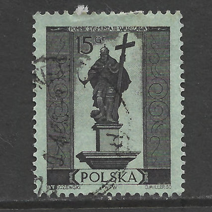 Poland Polska 1955 Warsaw Statues Zygmunt III Waza - Cancelled