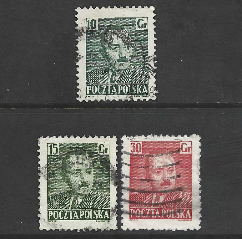 Poland Polska 1950 Boleslaw Bierut Stamp Set - Cancelled