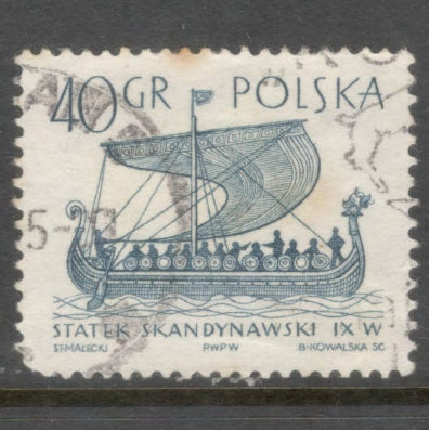 Poland Polska 1965 Sailboats Stamp - Cancelled
