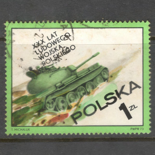 Poland Polska 1973 The 30th Anniversary of the Polish People's Army Stamp - Cancelled
