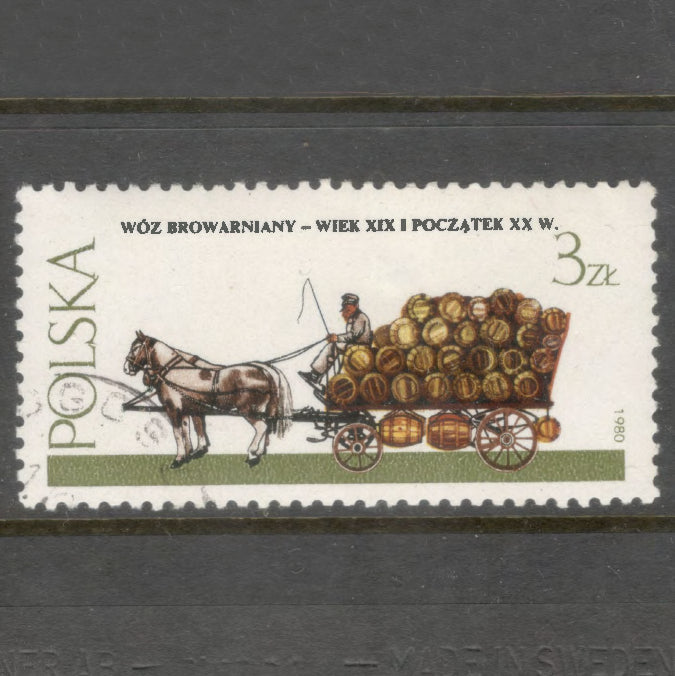 Poland Polska 1980 Warsaw Coaches Stamp - Cancelled