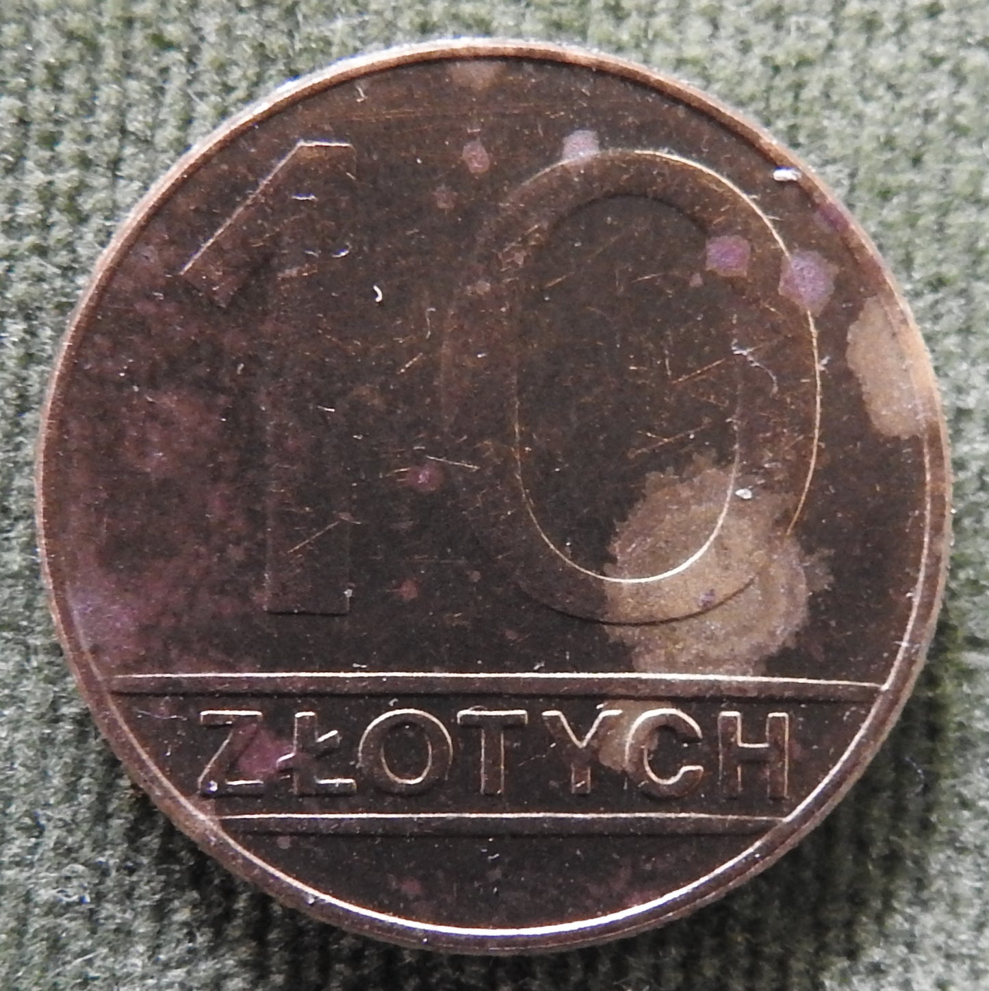 Poland 1989 10 Zloty Brass Coin - Circulated