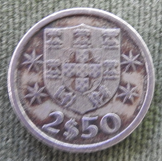 Portugal 1964 2 1/2 Escudos Ship Coin