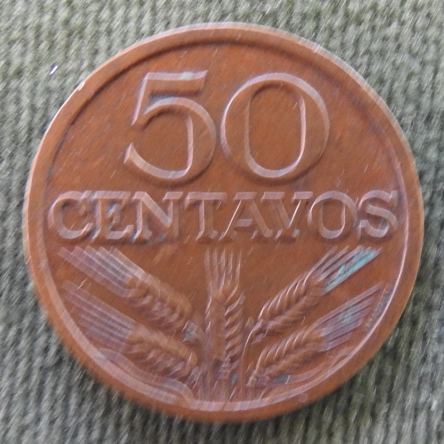 Portugal 1969 50 Centavos Five Ears of Wheat Coin