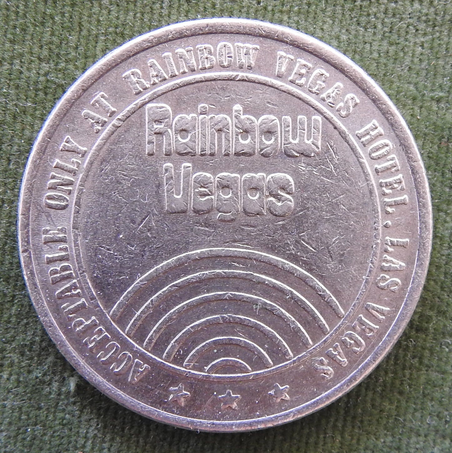 US Rainbow Hotel Vagas 1985 $1 1 Dollar Gaming Token