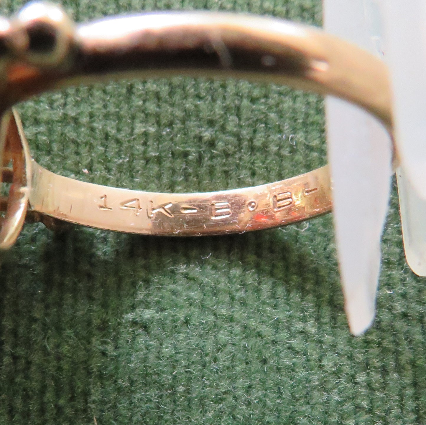 14K Gold Floral Cluster Cocktail Ring Set Layered Garnets