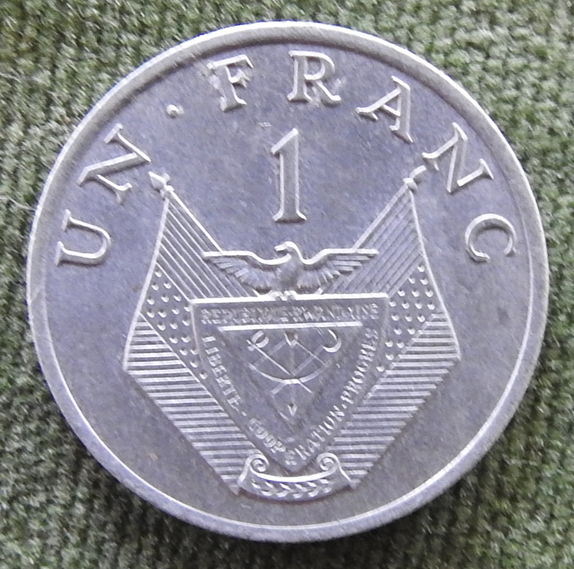 Rwanda 1977 1 Franc Coin