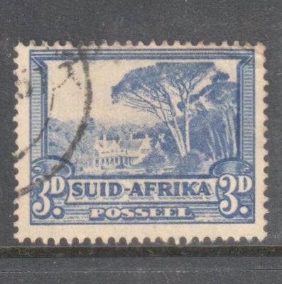 South Africa 1933 3d Dark Blue Local Motives Stamp - Perf: 13.5-14