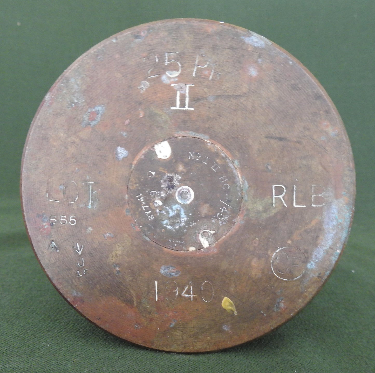 British WW2 1940 25PR Mk II Brass Shell Case Vase