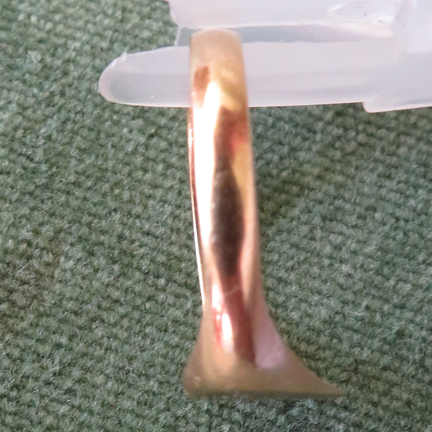 Unmarked Gold Heart Shaped Signet Ring