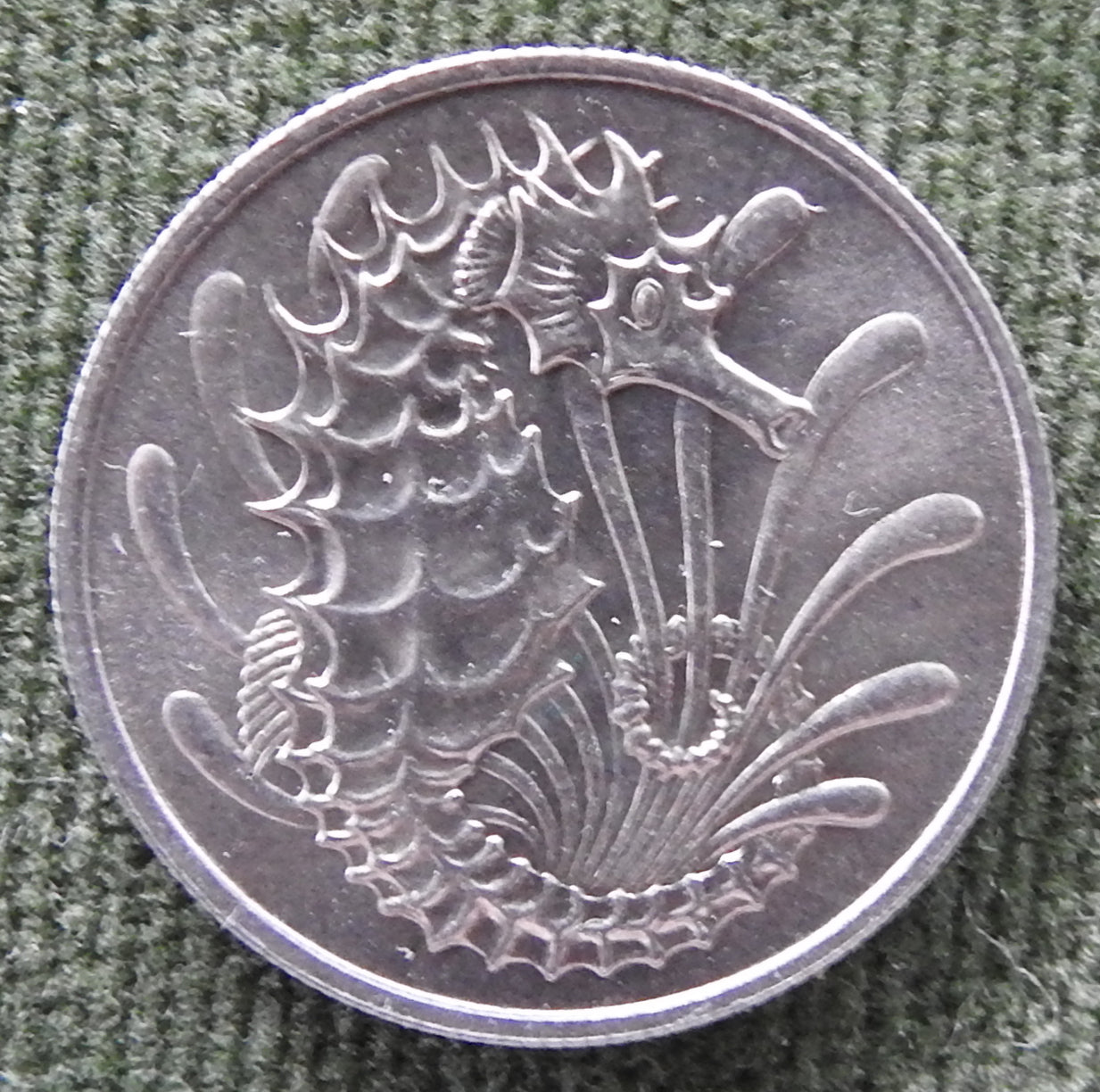 Singapore 1967 10 Cent Coin Crowned Seahorse
