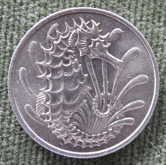 Singapore 1967 10 Cent Coin Crowned Seahorse