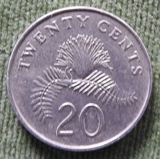 Singapore 1988 20 Cent Powder-Puff Plant Coin