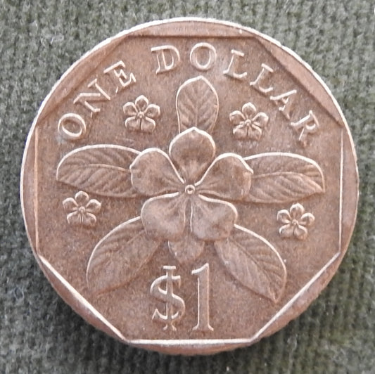 Singapore 1990 1 Dollar Coin