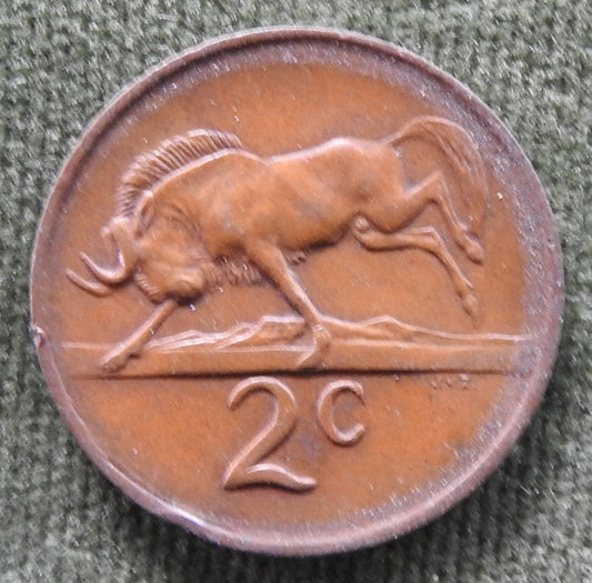 South Africa 1974 2 Cent Coin