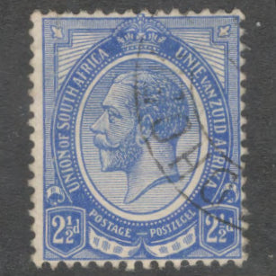 South Africa 1913 - 1922 2 1/2d Dark Blue King George V Stamp - Perf: 14.0