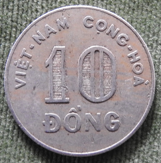 Vietnam South 1964 10 Dong Coin Rice stalks