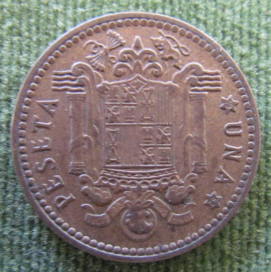 Spanish 1953 1 Peseta Coin - Circulated