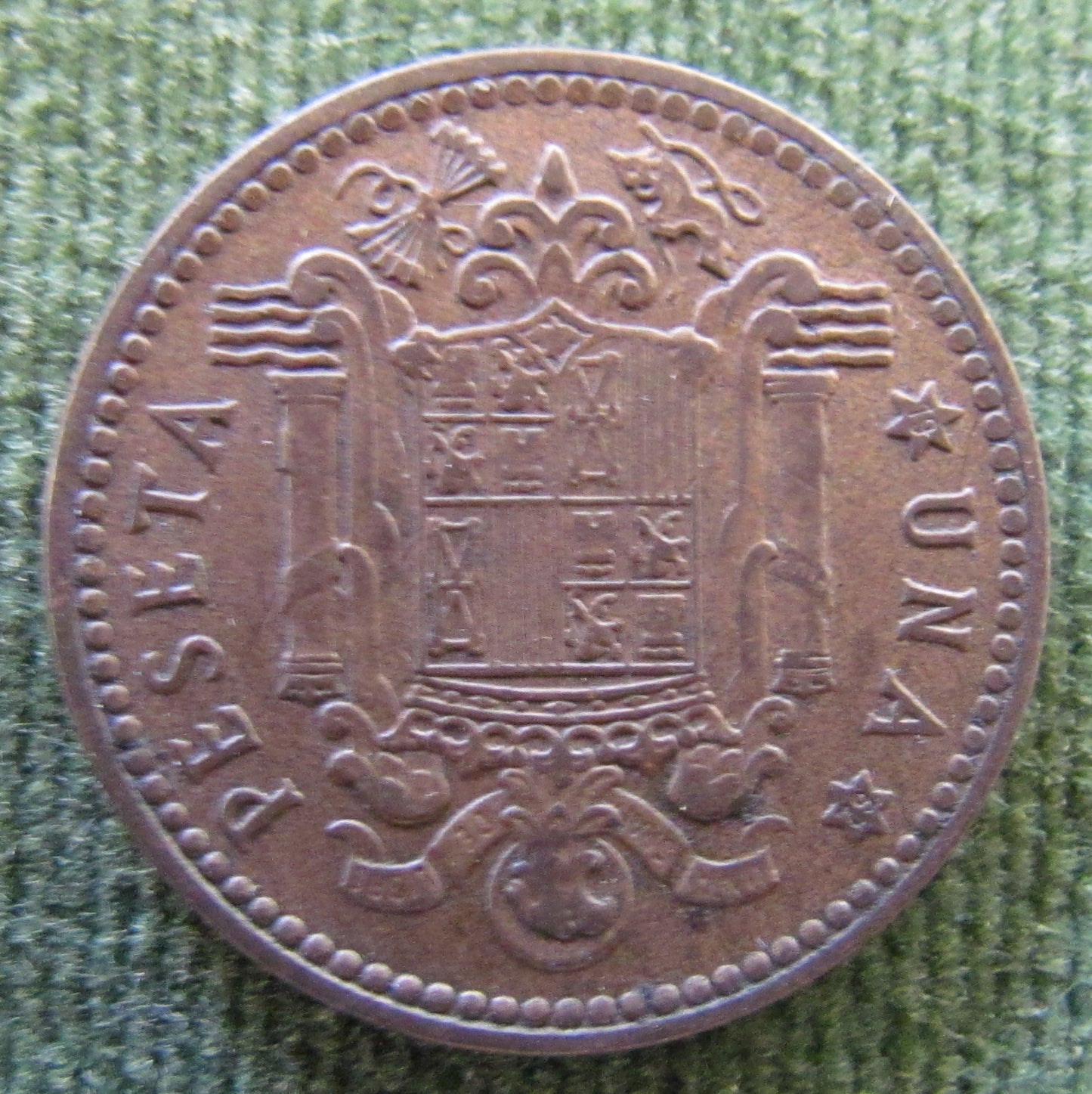 Spanish 1953 1 Peseta Coin - Circulated