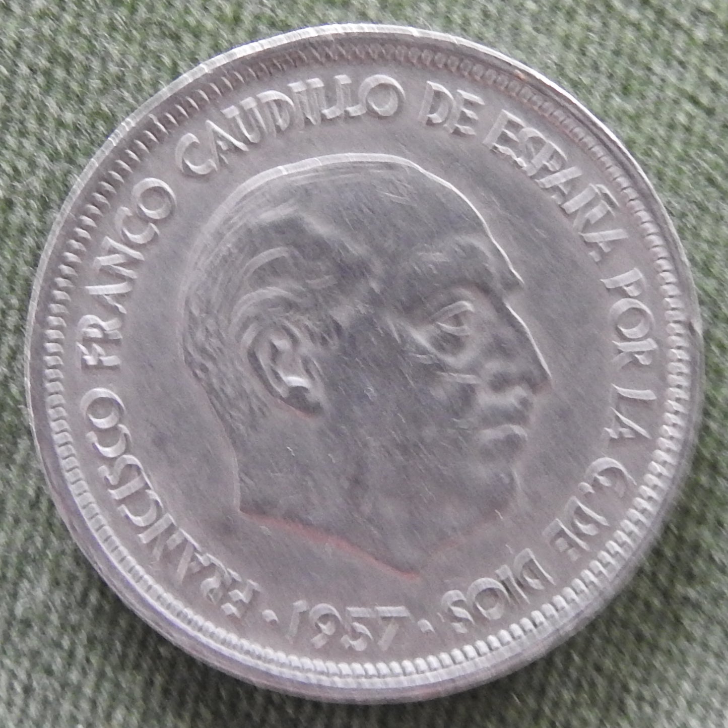 Spanish 1957 50 Pesetas Coin