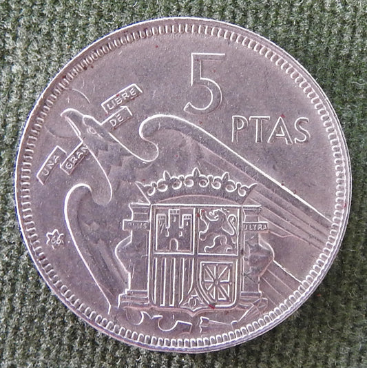 Spanish 1957 5 Peseta Coin