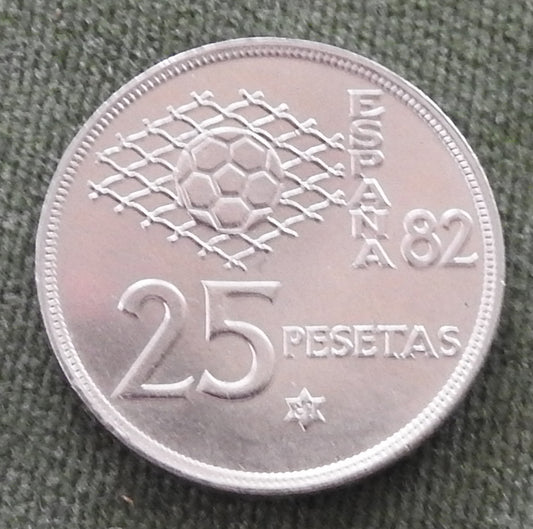 Spanish 1980 25 Pesetas Coin King Juan Carlos I
