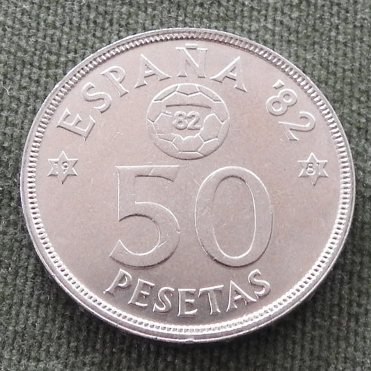 Spanish 1980 50 Pesetas Coin King Juan Carlos I