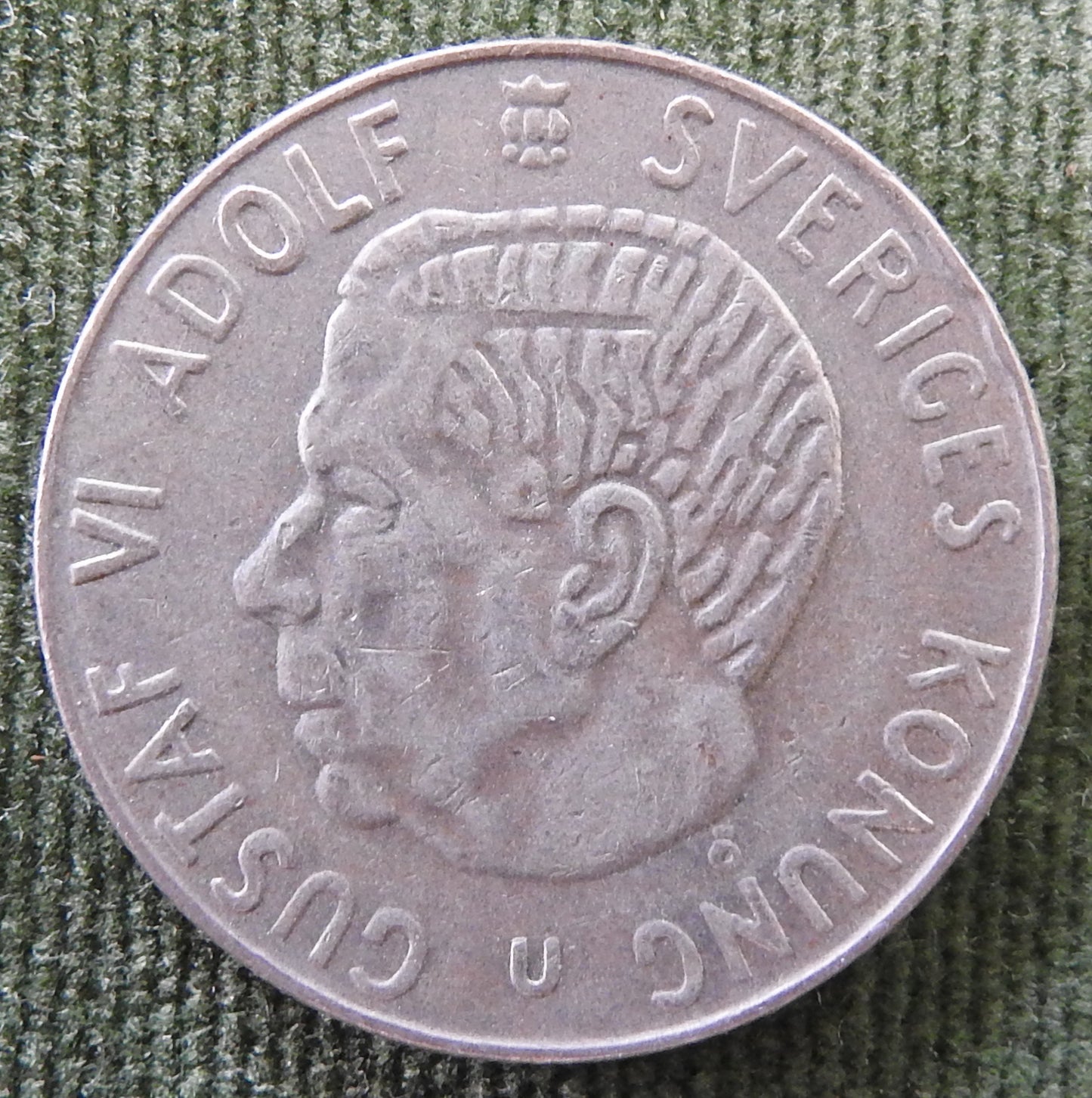 Sweden 1962 1 Kroner King Gustaf VI Adolf Coin