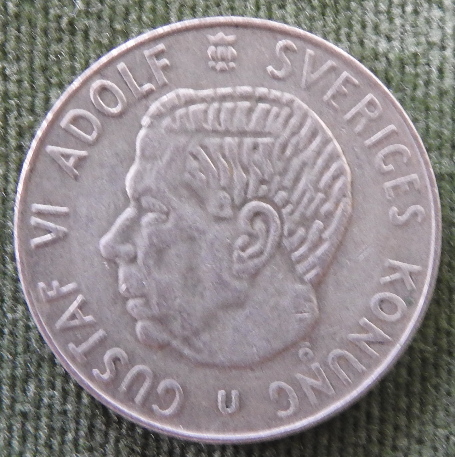 Sweden 1963 1 Kroner King Gustaf VI Adolf Coin
