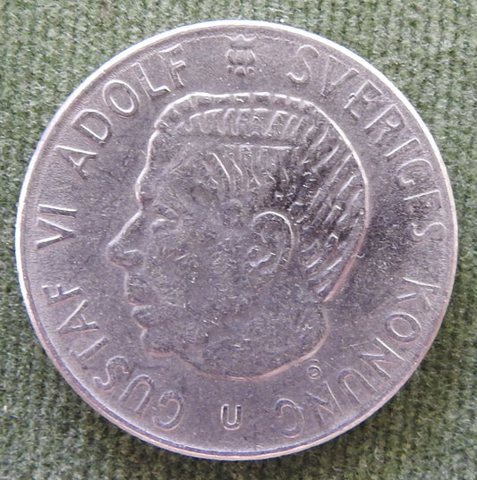 Sweden 1968 1 Kroner King Gustaf VI Adolf Coin