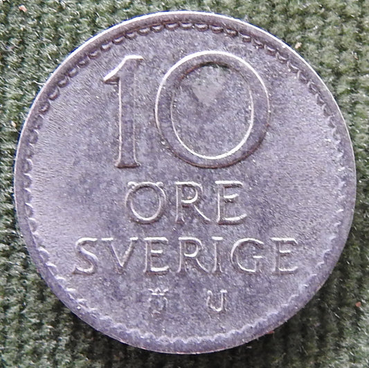 Sweden 1968 10 Ore Coin King Gustaf VI Adolf