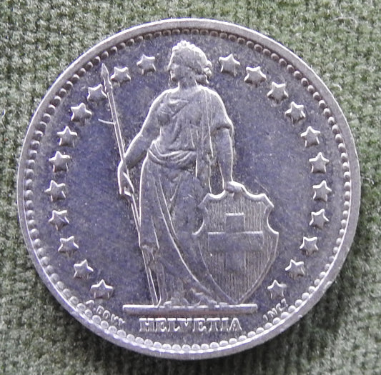 Helvetica Switzerland Swiss 1975 1 Franc Helvetia Standing Coin