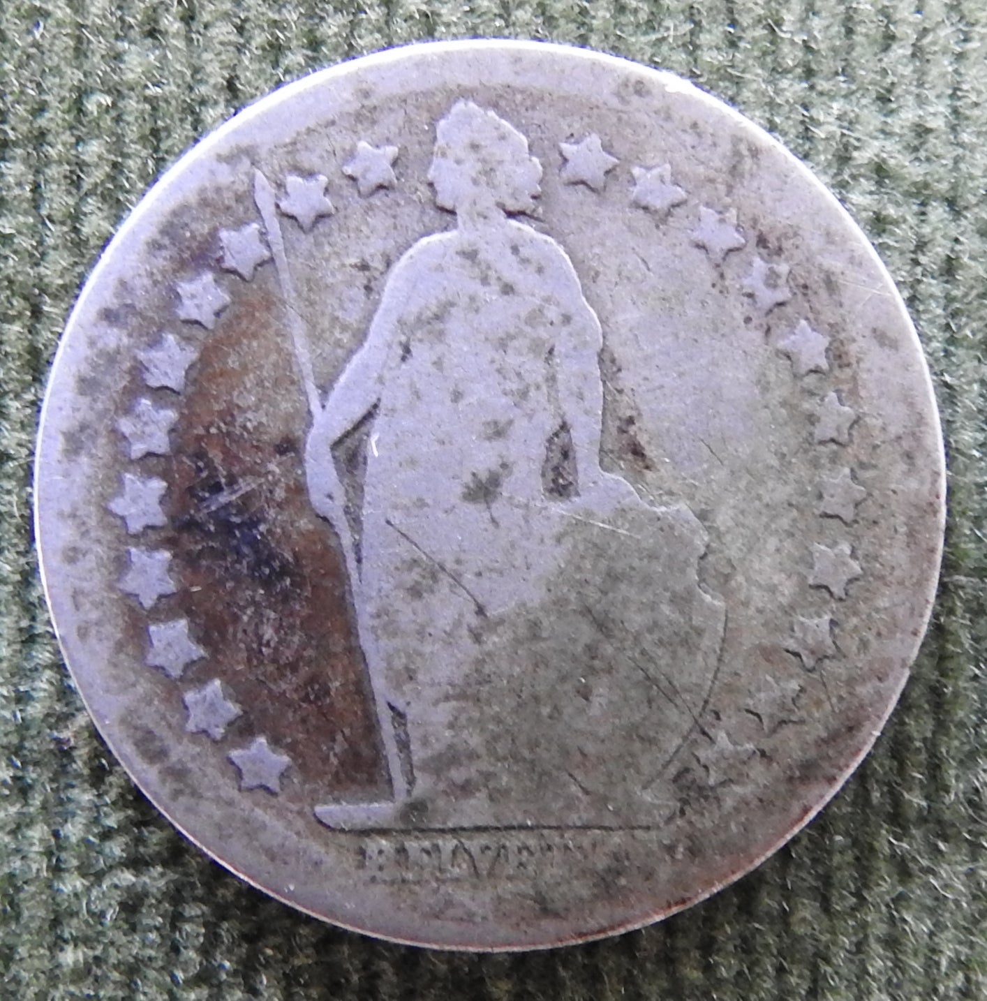Helvetica Switzerland Swiss 1875-1967 1/2 Franc Coin - Heavily Circulated
