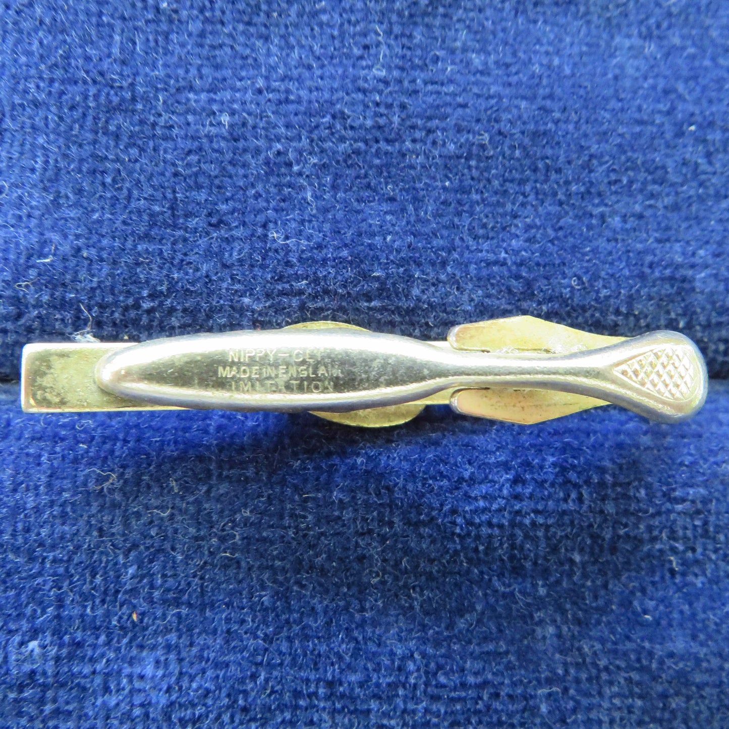 Tie Clasp White Metal With A League Football Adornment