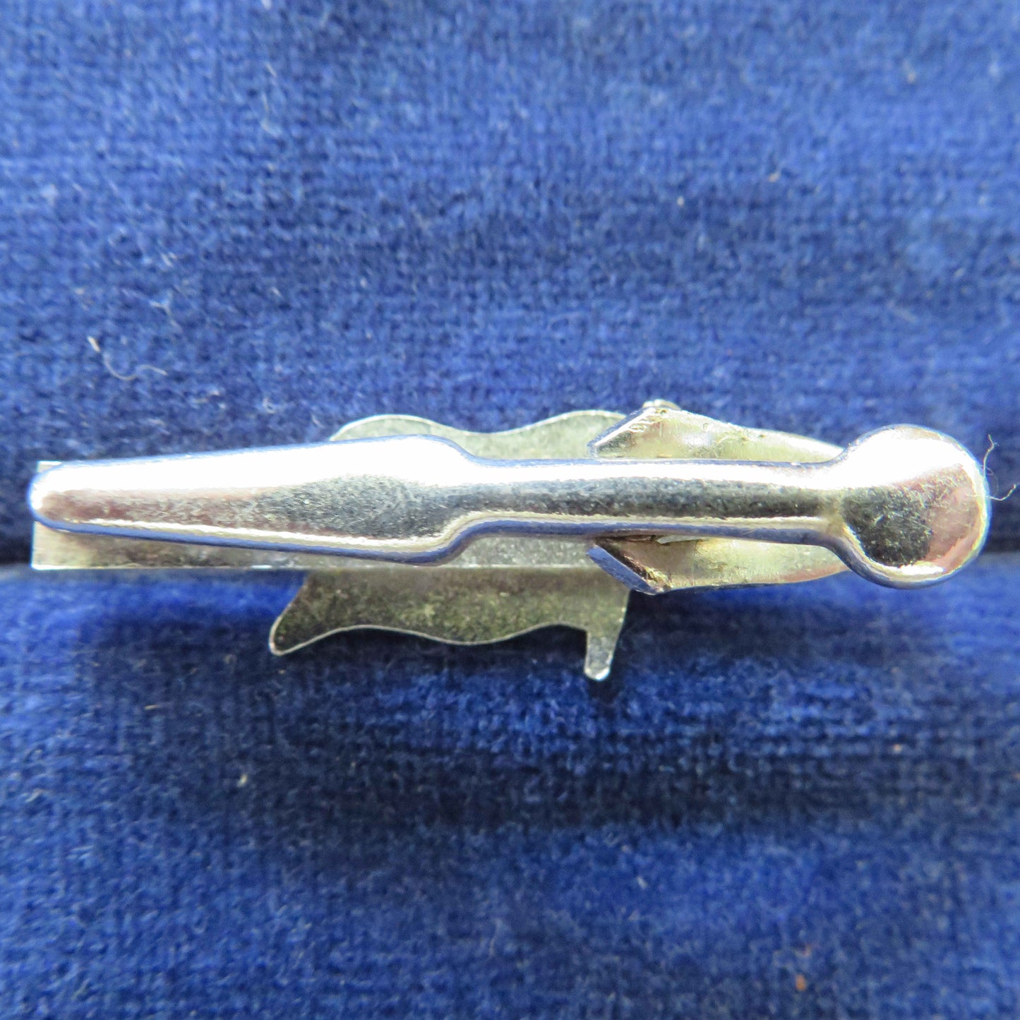 Tie Clasp White Metal With An Enameled Checkered Flag & Bridgestone Logo