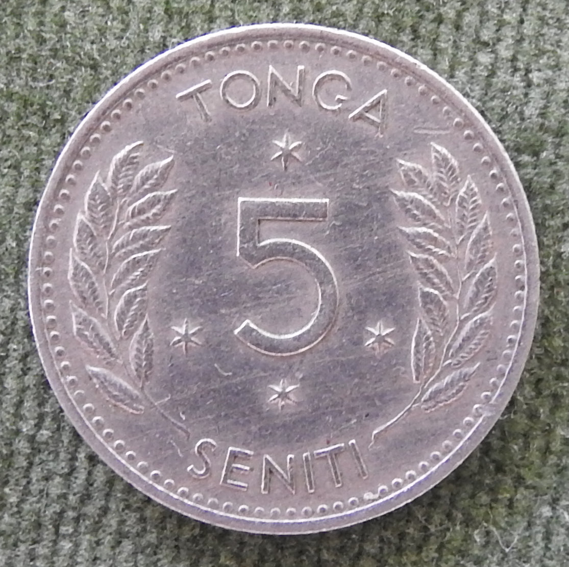 Tonga 1968 5 Seniti Coin