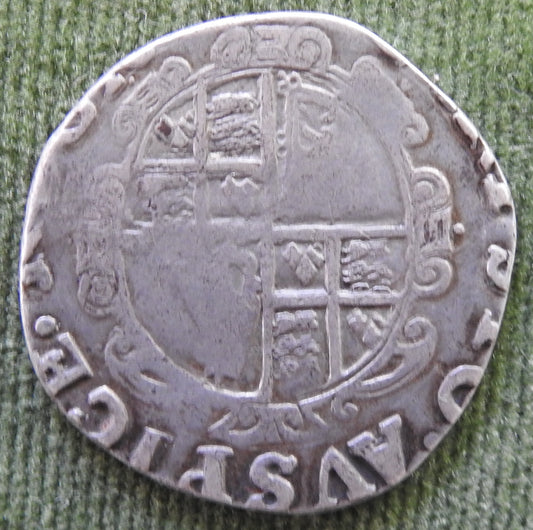 GB British UK English 1630-32 1 Shilling King Charles I Coin - Heavily Circulated