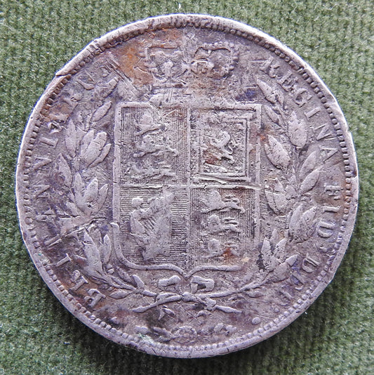 GB British UK English 1883 1/2 Crown Queen Victoria Coin