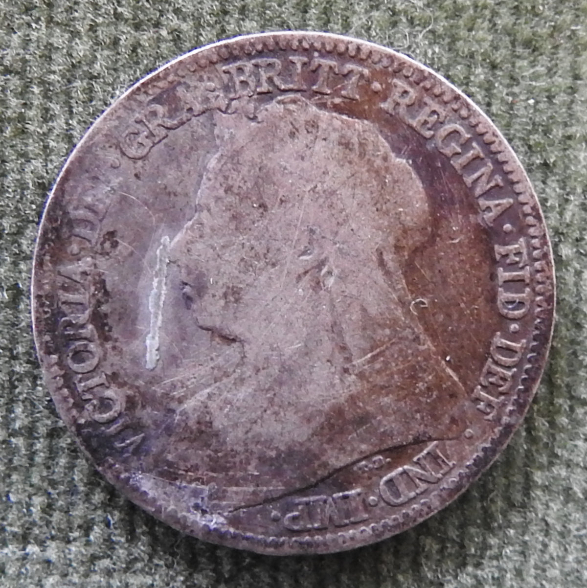 GB British UK English 1897 Sixpence Queen Victoria Silver Coin