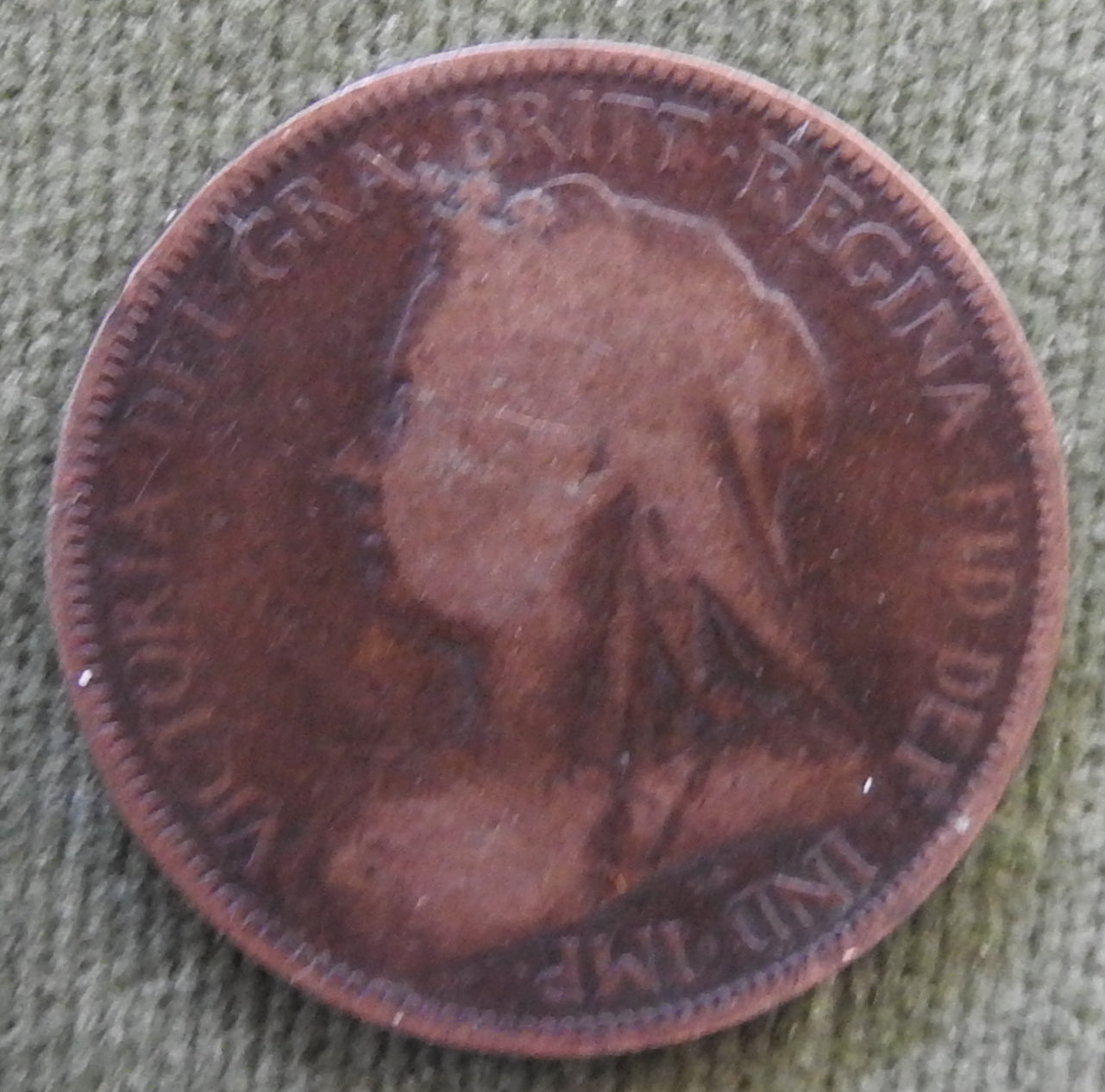 GB British UK English 1898 Half Penny Queen Victoria Coin - Veiled Head