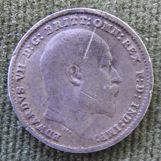 GB British UK English 1905 3p 3 Pence KEVII Coin