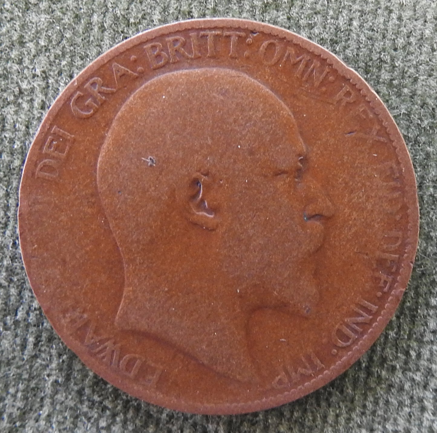 GB British UK English 1910 Half Penny King Edward VII Coin