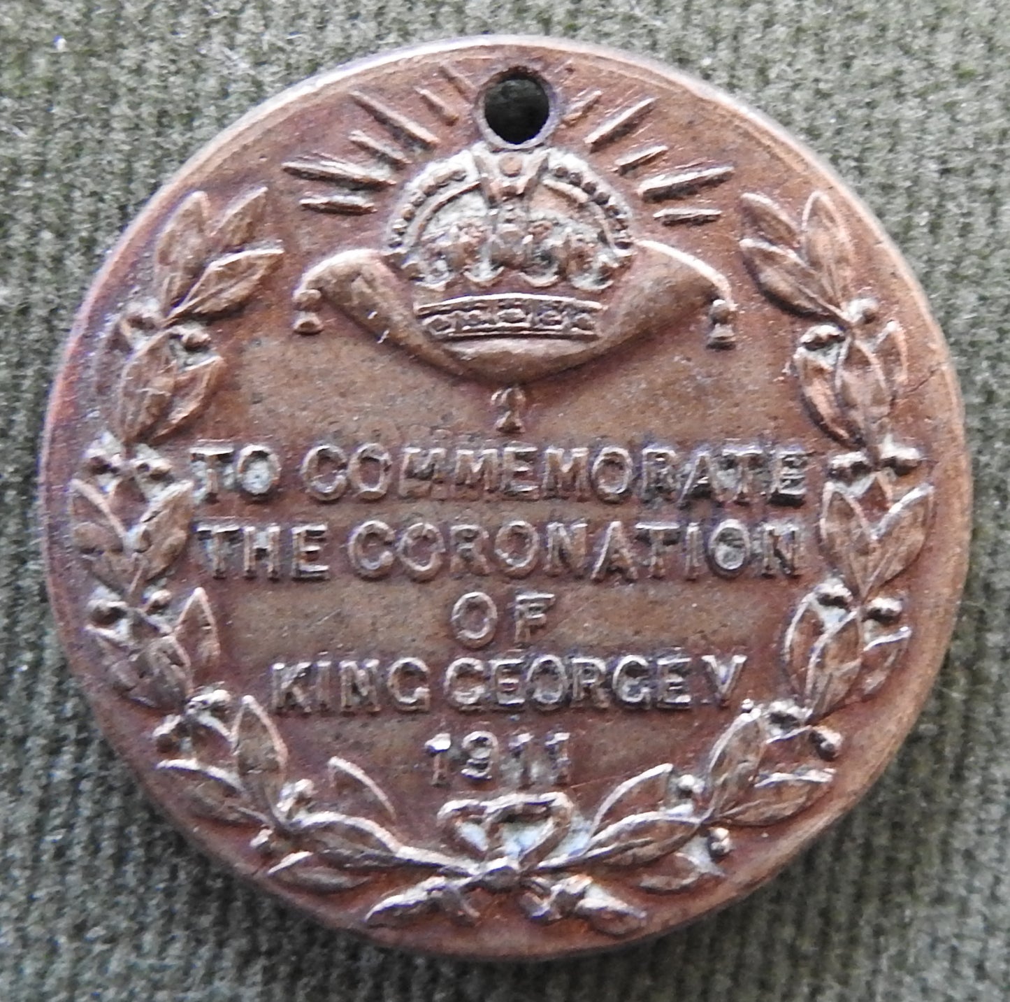 1911 King George V King And Emperor Commemorative Coronation Medallion