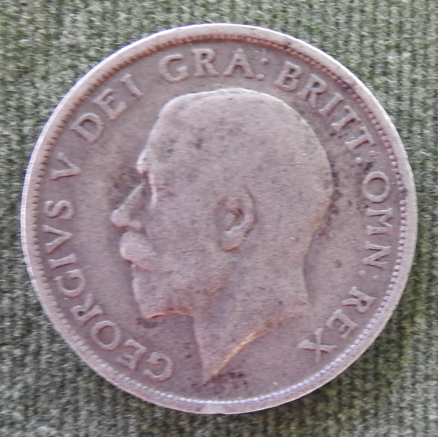 GB British UK English 1915 1 Shilling Silver Coin King George V