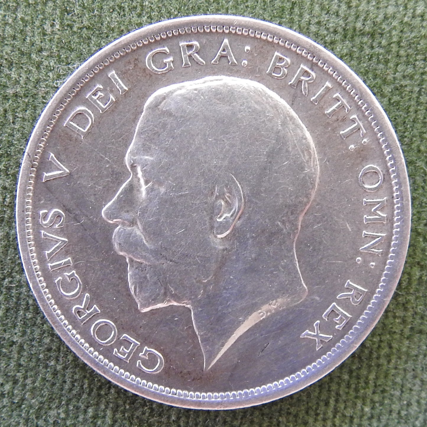 GB British UK English 1916 Half Crown King George V Coin