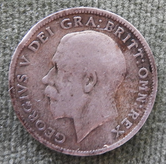 GB British UK English 1921 6p Sixpence KGV Coin