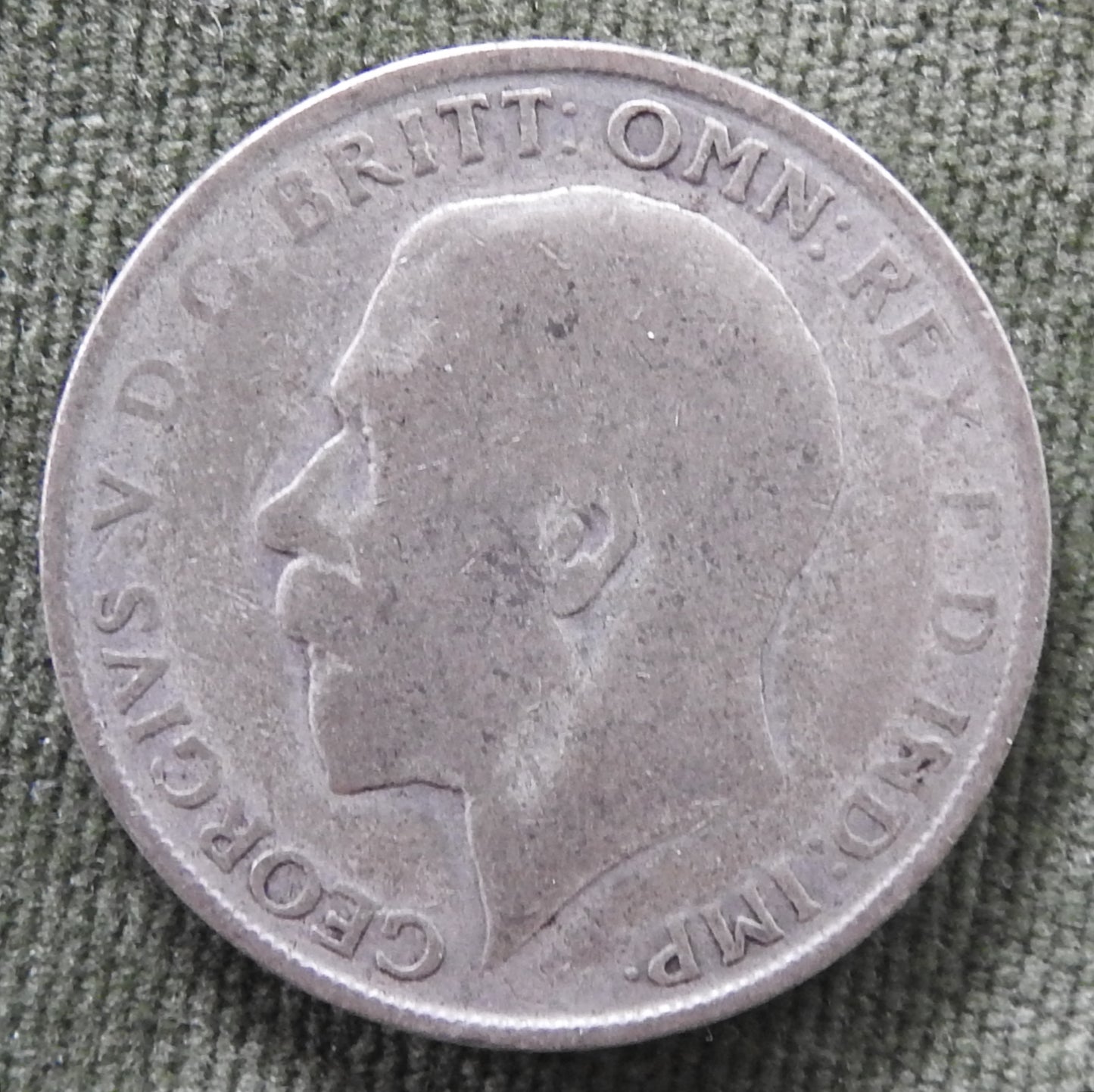 GB British UK English 1923 2 Shilling King George V Coin