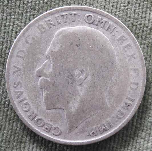 GB British UK English 1923 2 Shilling King George V Coin