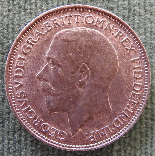 GB British UK English 1925 Farthing King George V Coin